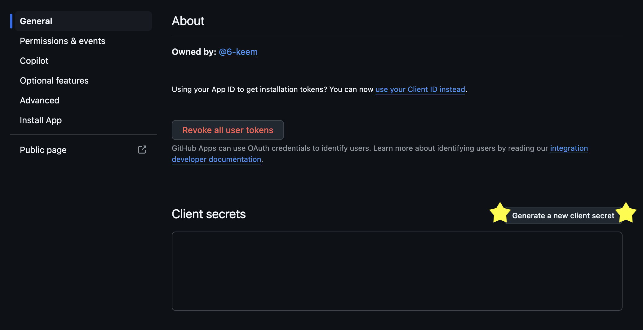 GitHub App 설정